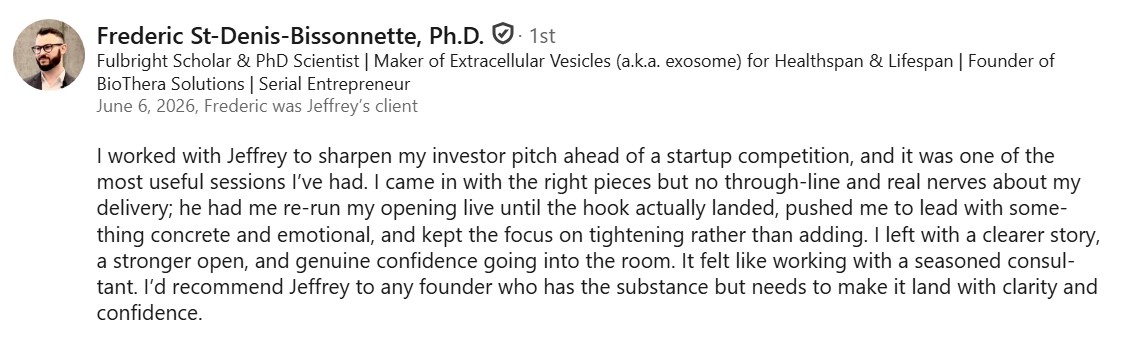 Frederic St-Denis-Bissonnette, Ph.D. — Founder, BioThera Solutions · Fulbright Scholar, Medtech